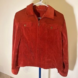 Alfred Dunner - Women’s Orange Corduroy Full Zip Jacket - Size Medium/Large
